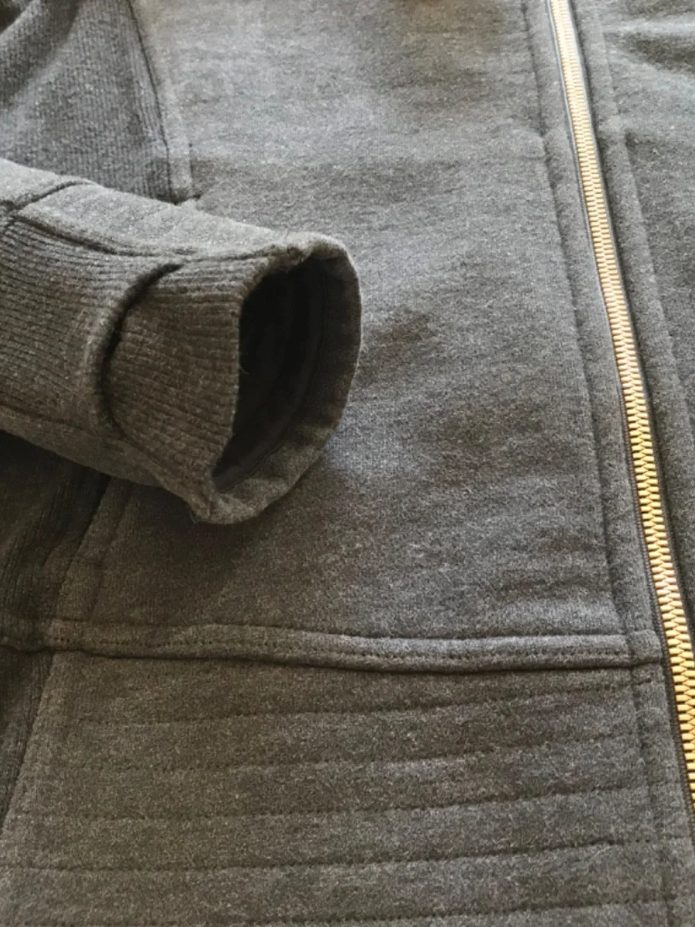 LULULEMON RADIANT II JACKET  FULL ZIP FUNNEL NECK HEATHERED BLACK